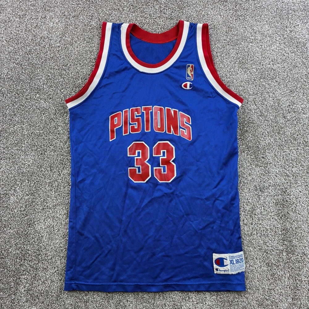 Vintage Detroit Pistons‎ Jersey Kids XL Blue Grant Hill 33 NBA Champion